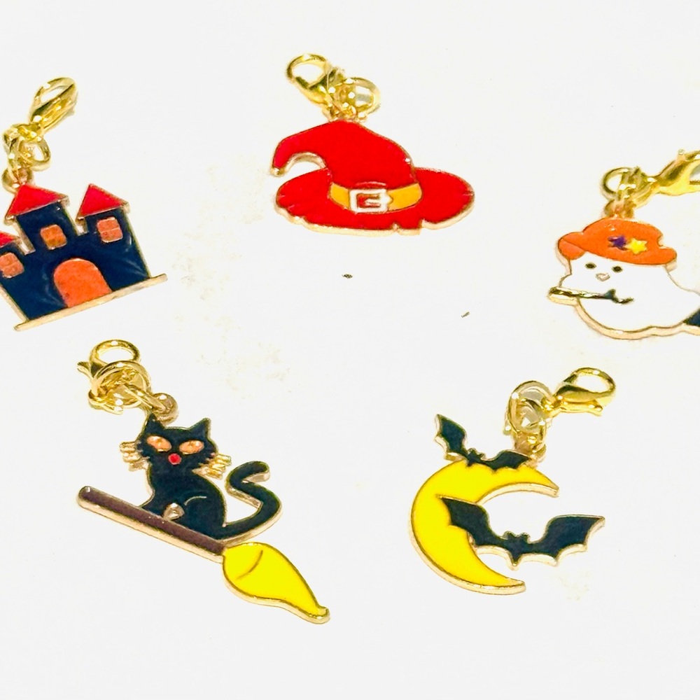 New Enameled Halloween charms with clasps